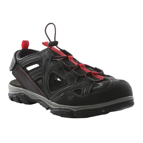 Regatta Mens Westshore III Walking Shoes / Black/True Red